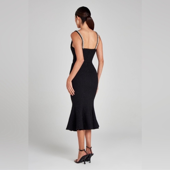 Nadine Merabi Penelope Tweed Dress Pearl accent - Picture 4 of 9